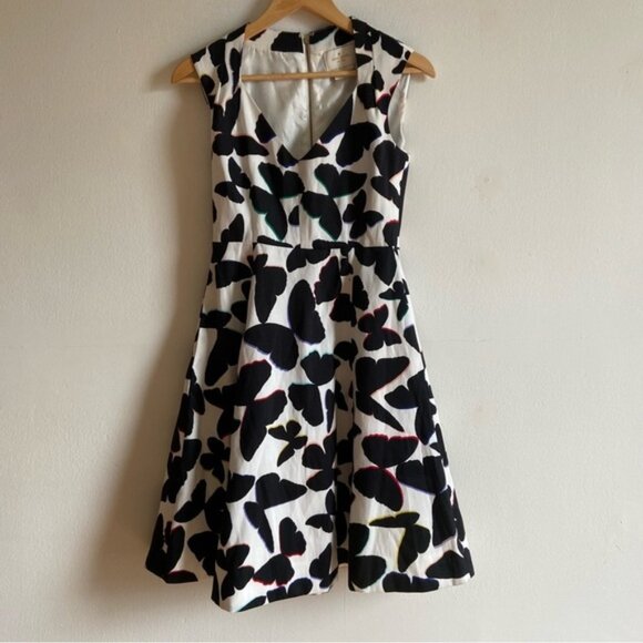 Kate Spade Black And White Butterfly Sheath Dress - Picture 2 of 12